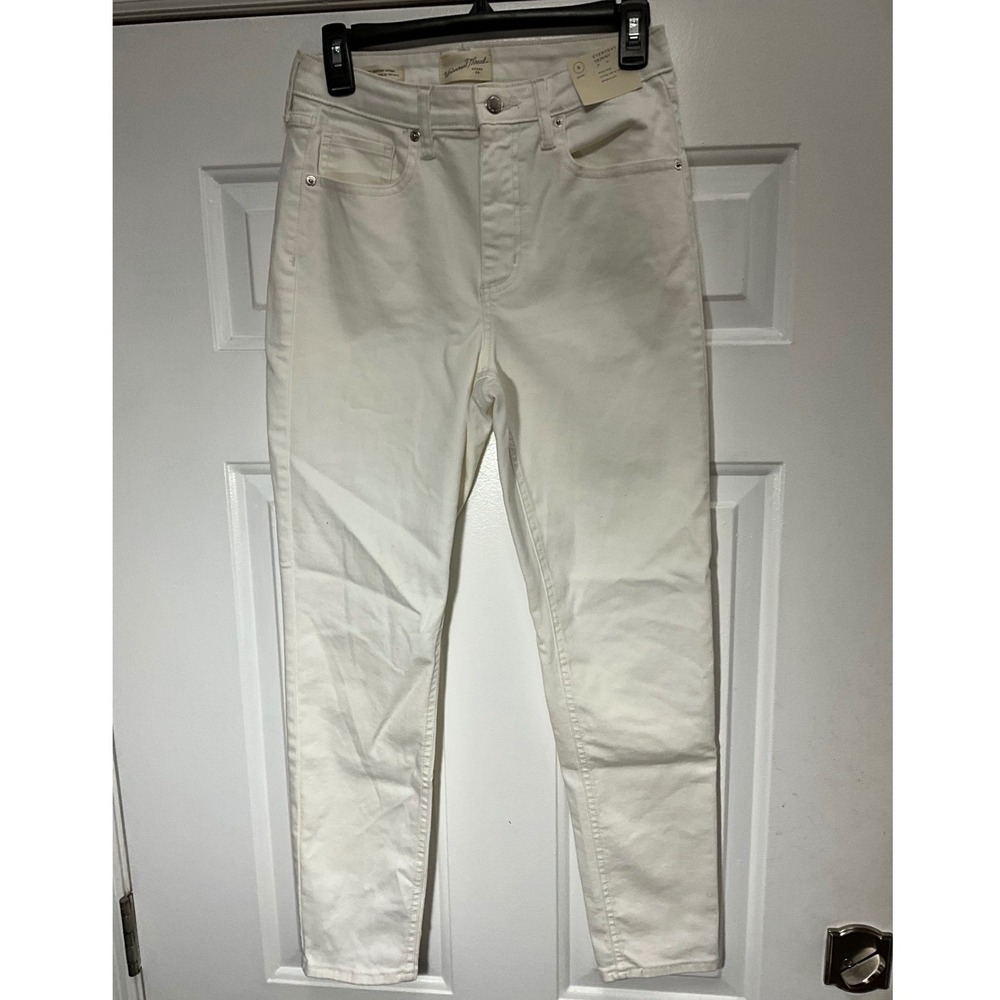 Universal Thread Everyday Skinny High Rise Jeans White Denim Size 8 Short NWT